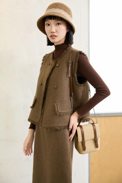 Le Malene 咖色法式复古气质半裙三件套装 21889 商品图2