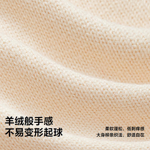 迷你巴拉巴拉男女童宝宝毛衣羊毛混纺2025冬柔软新年氛围萌趣上衣 商品图3