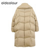 oldcolour欧珂冬季宽松简约休闲保暖纯色长羽绒服女BQ480901A1 商品缩略图1