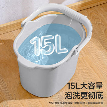 美丽雅拖把桶老式拖地洗地墩布拧干桶带挤水篮单桶加高30cm 商品图6