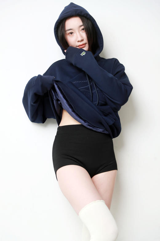 学院风连帽卫衣，胸口大刺绣。内里加绒连帽复古加厚外套C120160 商品图8