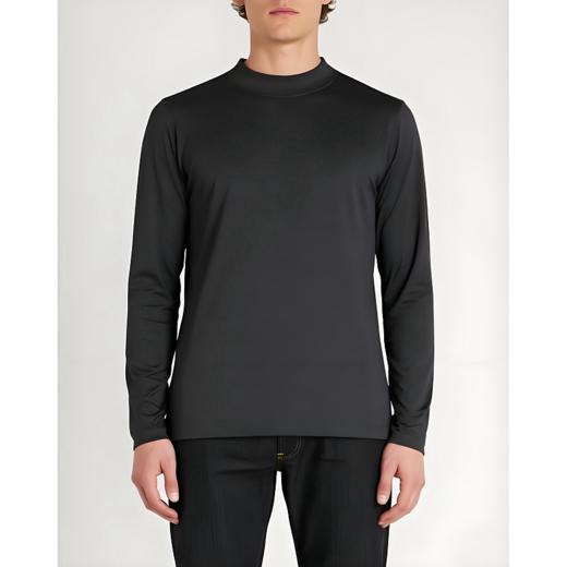 【79元到手3件  多妈团购 男女同款双面绒半高领长袖T（任意选3件加入购物车下单，拍一件不发）】280g重磅，亲肤柔软 软若无物，超级舒服，三倍弹力不拘束，保暖修身-拟盛 商品图11