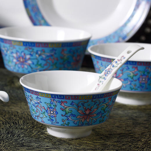 28头雅风宫廷蓝餐具套装 商品图2