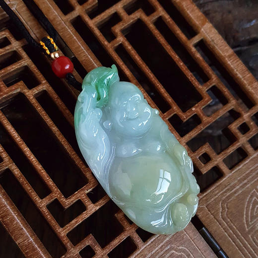 【天然正品】天然细腻糯种福禄寿寿星公（福寿安康）翡翠吊坠项链280325AH52 特价 商品图7
