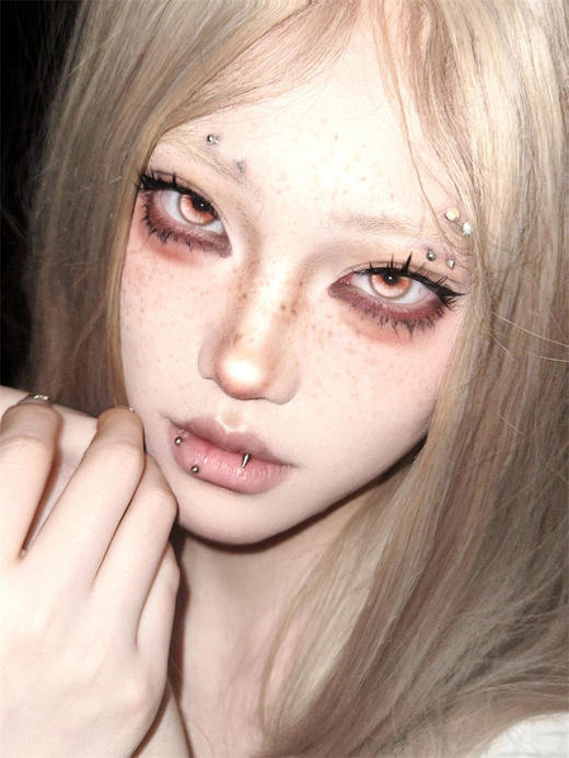 Huohuocon  茸璃蝶蕊 半年抛直径14.5mm混血美瞳 橙色 商品图0