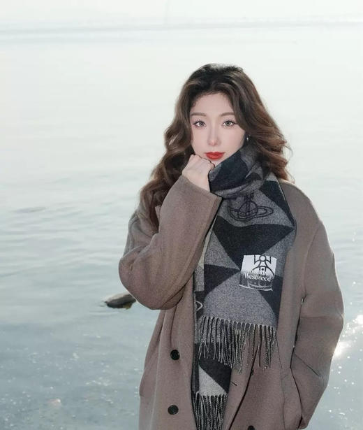 土星西太后格子围巾羊毛 商品图5