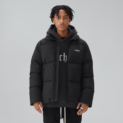 CHINISM赤尘 鸭绒纯色短款羽绒服男冬季美式潮牌简约加厚保暖外套 商品图0