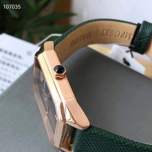 【暖冬特惠 限时6折抢】Armani阿玛尼石英手表 时尚方盘小绿表休闲皮带石英女表AR11149 商品图10