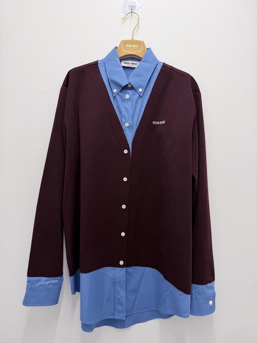 女款假两件长袖衬衫ho017 商品图0