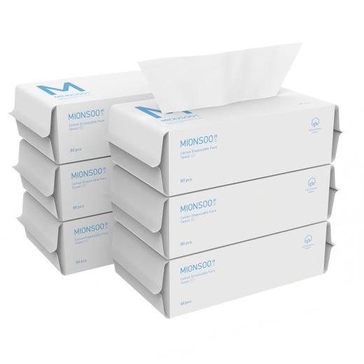 棉上全棉一次性洗脸巾Air 80抽/包（6包装）M1004 商品图0