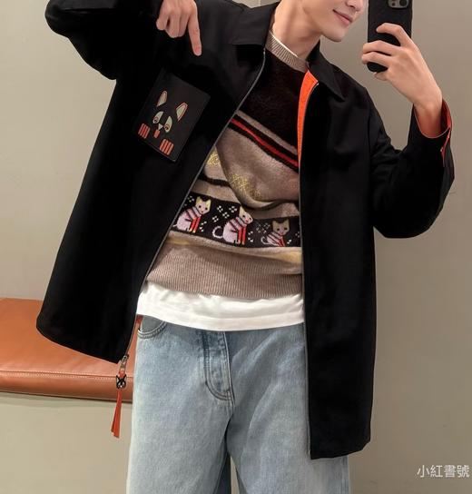 男款拉链翻领外套he014 商品图1