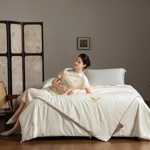 严选 | 顶柔家纺金鳞福禄桑蚕丝子母被BX2266 商品图2