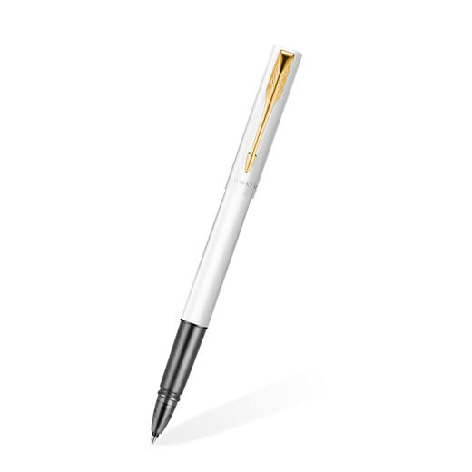 派克 威雅XL入门级白色金夹宝珠笔 商品图2