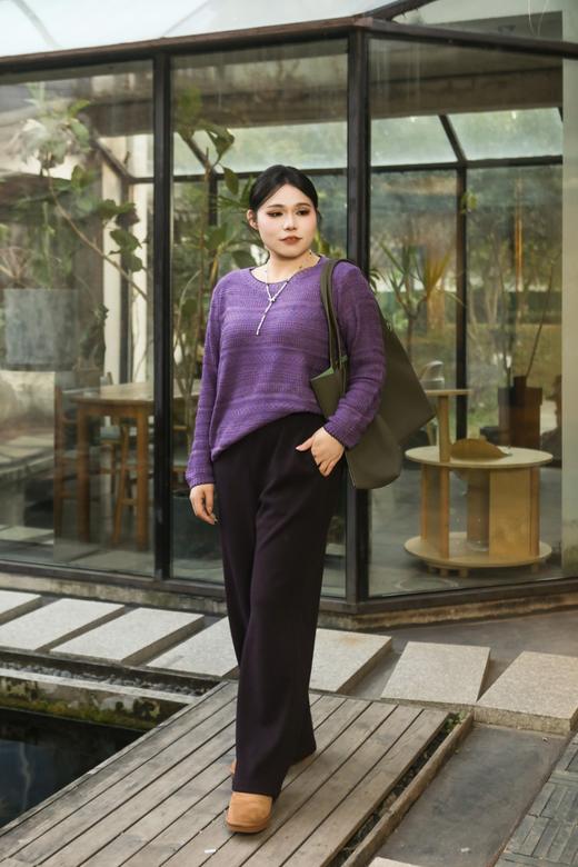 10天发货【3色针织套头衫】可贴身穿，不扎🍂韩国小姐姐都爱的三色打底衫｜换了新纱线重新定制，不易缩水！三色｜高级感打底 告别普通打底！远纯近花，细节满分，花色纱线太高级，出口韩国三色针织衫 商品图13