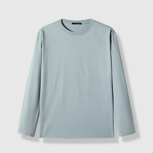 GXG男装【100%棉】秋季时尚简约印花男式圆领百搭长袖t恤K&C 商品图2