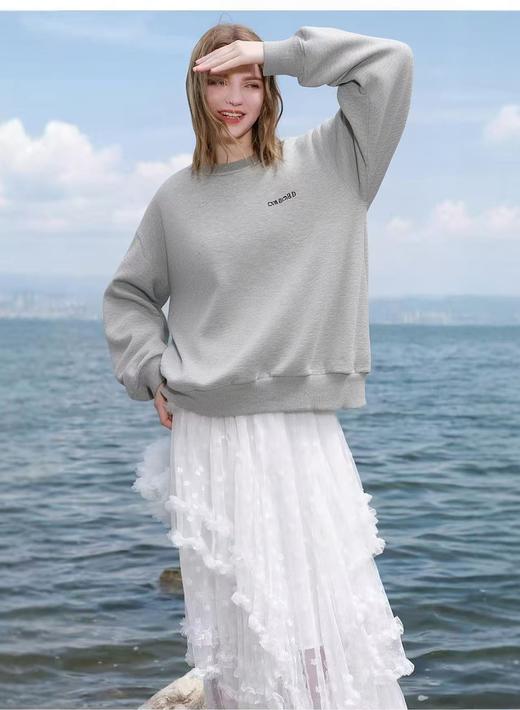 12.12错过没有！清货不退Cold Cold品牌【工艺卫衣】🔥🔥🔥100%棉～灰色百搭磨毛加绒中厚冬季卫衣-喜出 商品图1