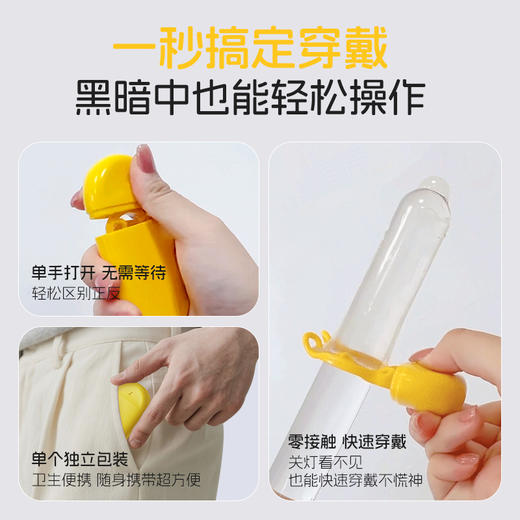 【小黄扣】歪歪马避孕套一秒穿戴不沾手秒分正反 商品图1