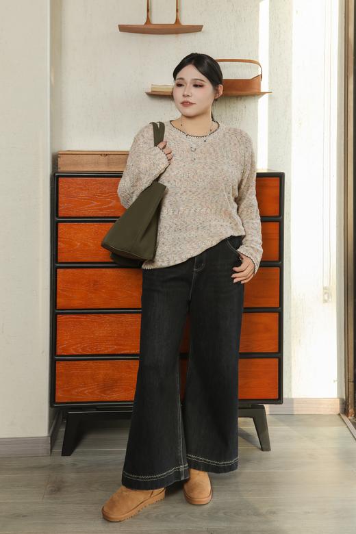 10天发货【3色针织套头衫】可贴身穿，不扎🍂韩国小姐姐都爱的三色打底衫｜换了新纱线重新定制，不易缩水！三色｜高级感打底 告别普通打底！远纯近花，细节满分，花色纱线太高级，出口韩国三色针织衫 商品图11