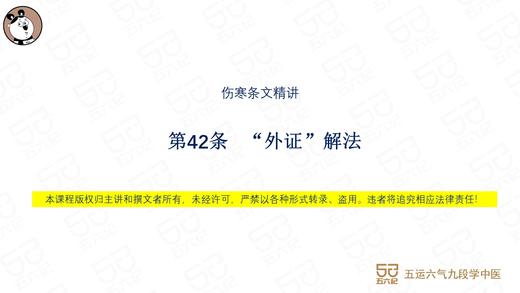 伤寒第42条 “外证”解法 商品图0