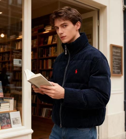 RL拉夫灯芯绒小面包绗缝白鸭绒羽绒服 商品图10