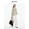 [姜妍同款]SELFWHO绵羊毛混纺费尔岛翻领针织开衫女冬季新款毛衣 商品缩略图1