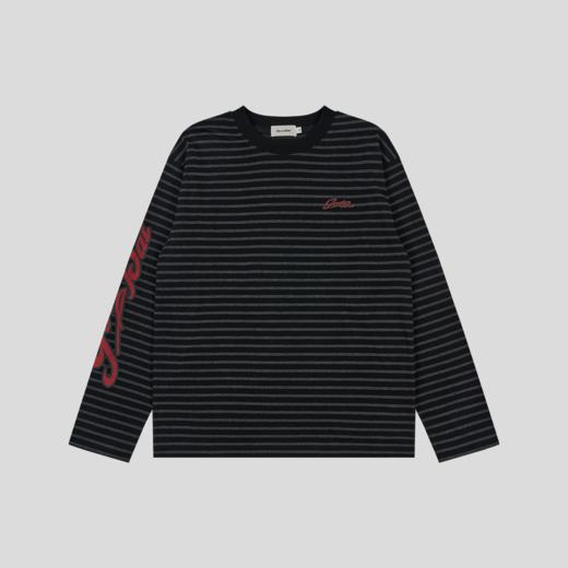 GOODBAI 'RETRO LOGO'条纹长袖T恤 商品图3