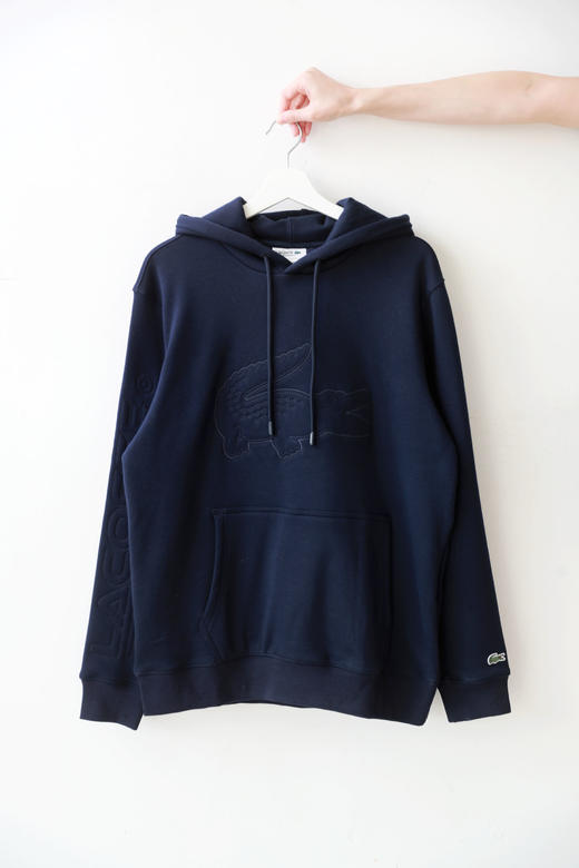 学院风连帽卫衣，胸口大刺绣。内里加绒连帽复古加厚外套C120160 商品图4