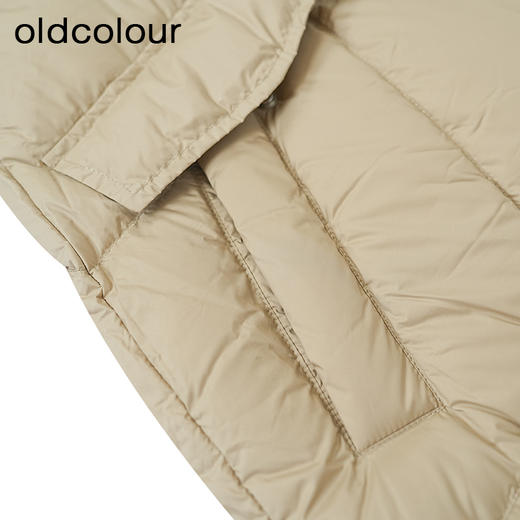 oldcolour欧珂冬季宽松简约休闲保暖纯色长羽绒服女BQ480901A1 商品图3
