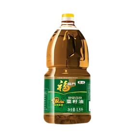 福临门家香味低芥酸浓香压榨菜籽油1.5L