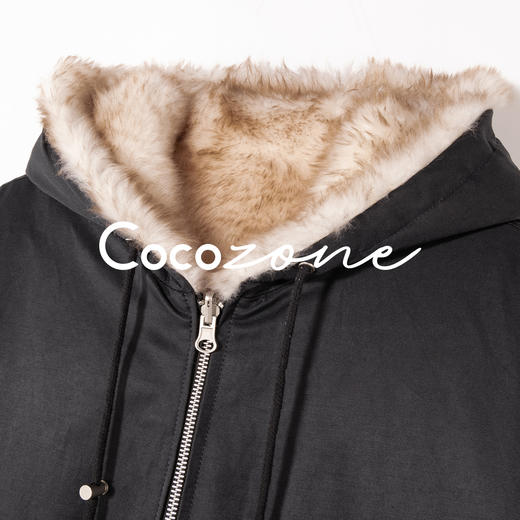 COCO ZONE 刘 一一 “马德里”进口连帽拉链皮草 CD2A3116 商品图3