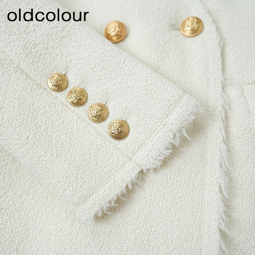 oldcolour欧珂冬季高级感时尚气质优雅纯色中外套女BQ480416A1 商品图4
