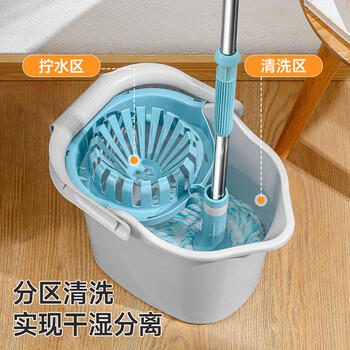 美丽雅拖把桶老式拖地洗地墩布拧干桶带挤水篮单桶加高30cm 商品图2