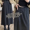 正版～醋酸羊毛6片裙【一键藏肉】内折松紧腰秋冬长裙口袋半身裙 商品缩略图4