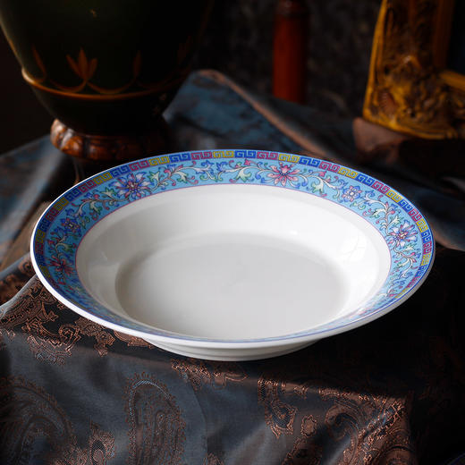 28头雅风宫廷蓝餐具套装 商品图3