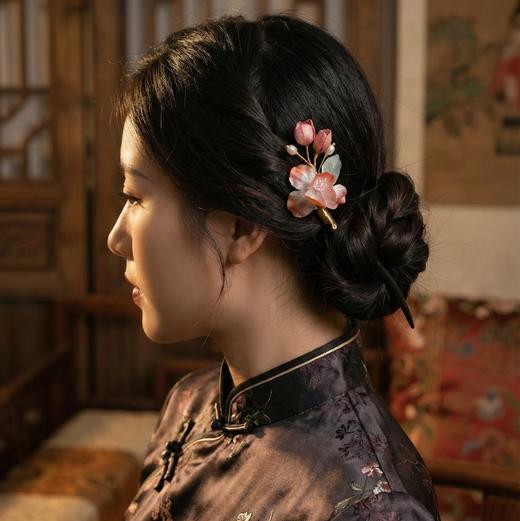 非遗扬州绒花发簪胸针 女古风发饰汉服配饰 盘发钗步摇古典发饰 商品图0