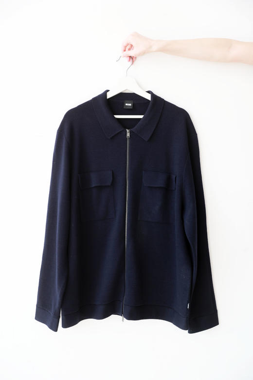 全羊毛+双拉链，干部老钱风羊毛夹克。复古翻领大口袋外套C120168 商品图8