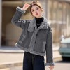 加绒皮毛一体短外套，时髦洋气加厚保暖羊羔毛外套HR-WJ5909 商品缩略图1