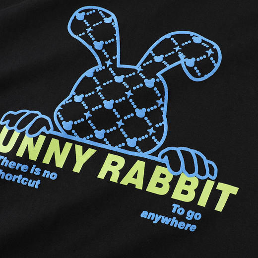 GXG男装【纯棉】秋季卡通兔子印花男女同款百搭圆领长袖T恤K&C 商品图4