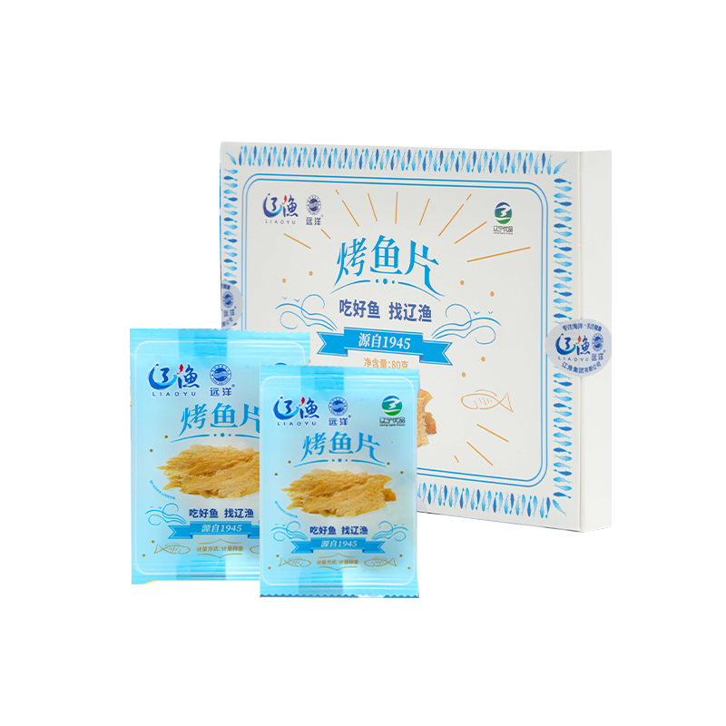 [辽渔远洋]烤鱼片(80g/盒)