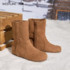 西遇勃肯雪地靴女新款冬季丑萌圆头外穿棉鞋子内增高毛毛短靴V2457348 商品缩略图0