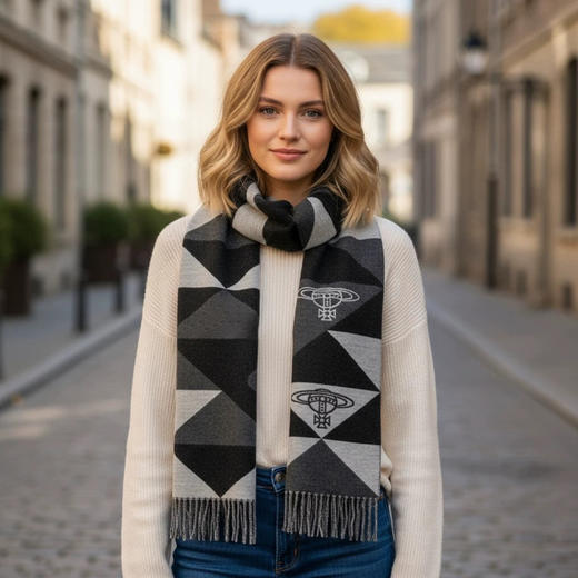 土星西太后格子围巾羊毛 商品图8