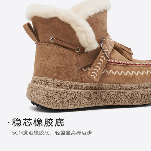 星期六复古风流苏厚底防寒雪地靴SSD411A559 商品图9