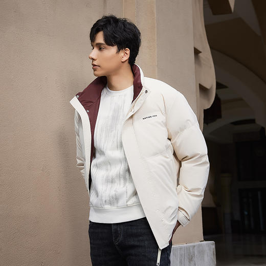 【新品上新】HX 冬季短款立领羽绒服90绒石墨烯内胆S100444113101 商品图1