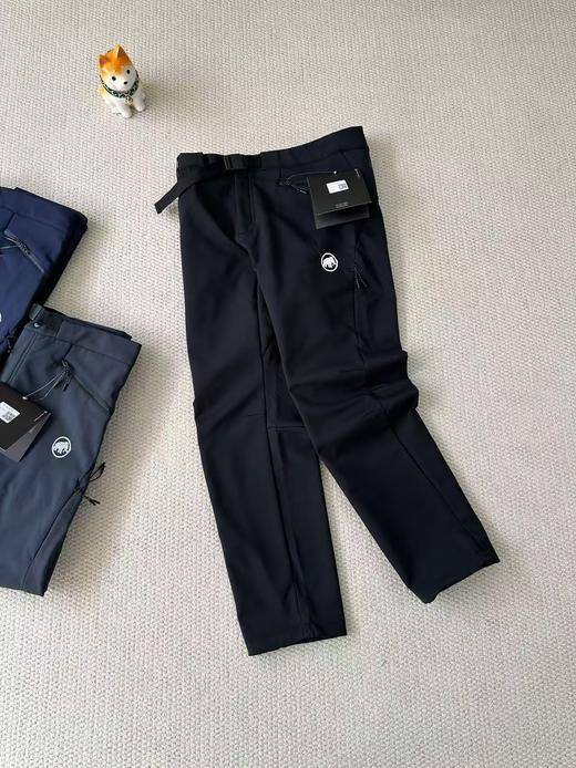 猛犸象Taiss 秋冬男士户外运动加绒加厚弹力舒适登山攀岩防风保暖软壳长裤 商品图3