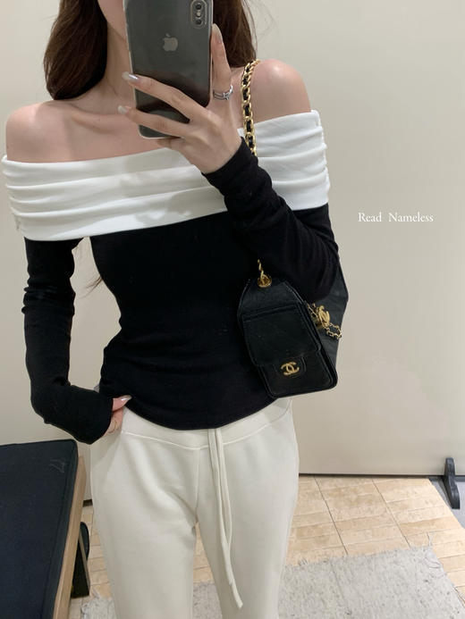 Read Nameless /年底聚会必备遮手臂可露肩赫本上衣2025/12/1 商品图14