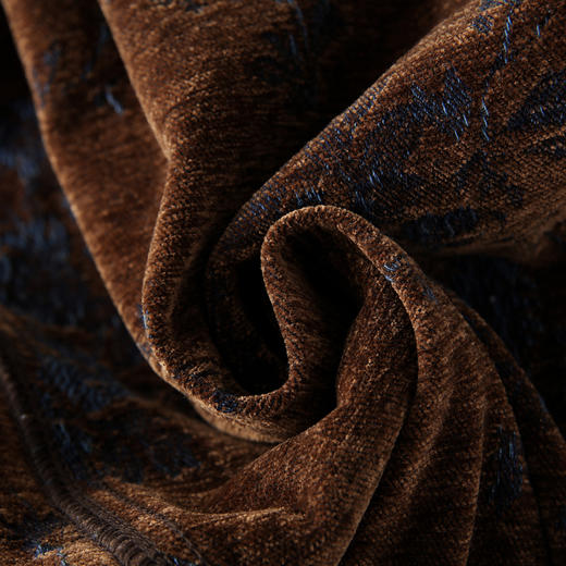 丁摩 蓝色提花复古弯刀牛仔裤女款新款秋冬加绒高腰宽松阔腿哈伦裤5ZF-79233 商品图4