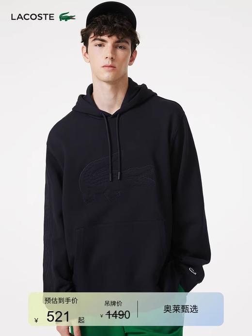 学院风连帽卫衣，胸口大刺绣。内里加绒连帽复古加厚外套C120160 商品图6