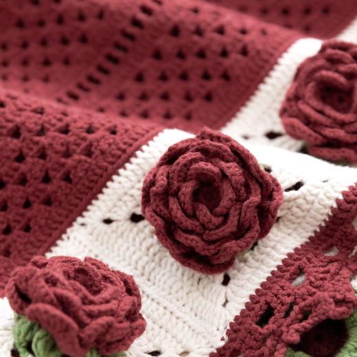 苏苏姐家玫瑰时光披肩手工diy钩针编织毛线团4股牛奶棉材料包 商品图3