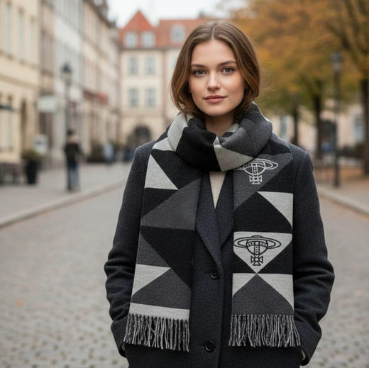 土星西太后格子围巾羊毛 商品图7