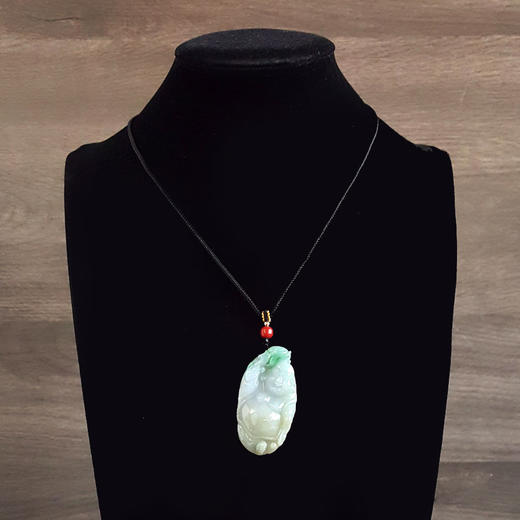 【天然正品】天然细腻糯种福禄寿寿星公（福寿安康）翡翠吊坠项链280325AH52 特价 商品图8